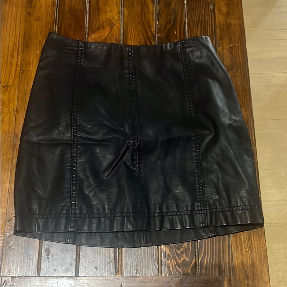 Free People Black Mini Pencil Skirt